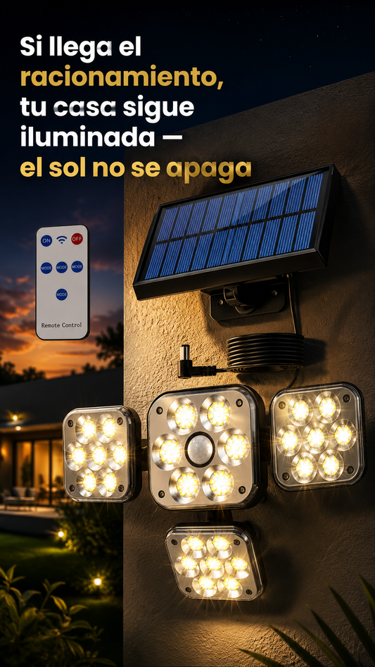 Lámpara solar led de pared