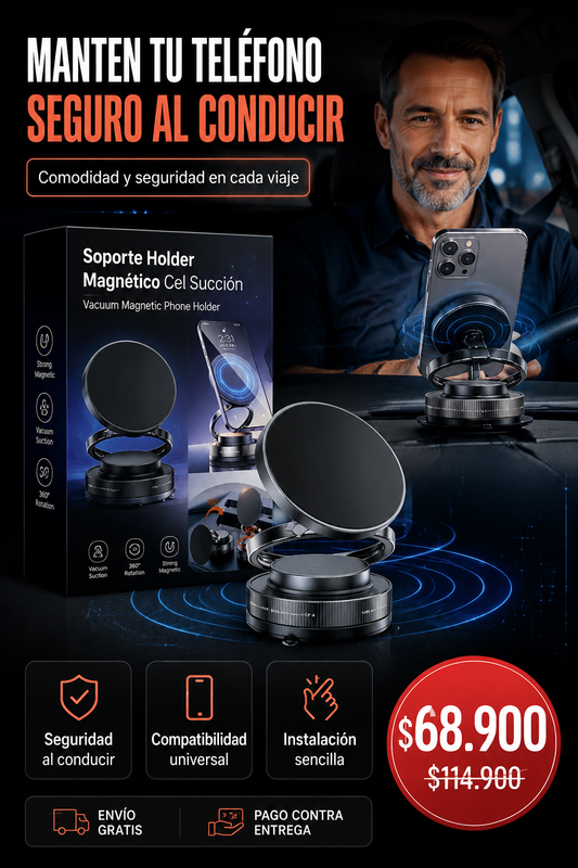 Soporte Holder Magnetico Cel Succion
